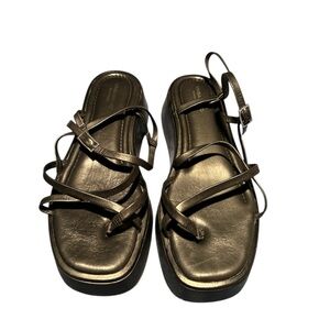 Vagabond Elegant Black Leather Sandals size 9